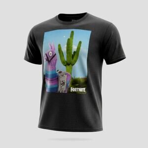 Fortnite Llama Mens Dark Gray Graphic T-Shirt - Size XS